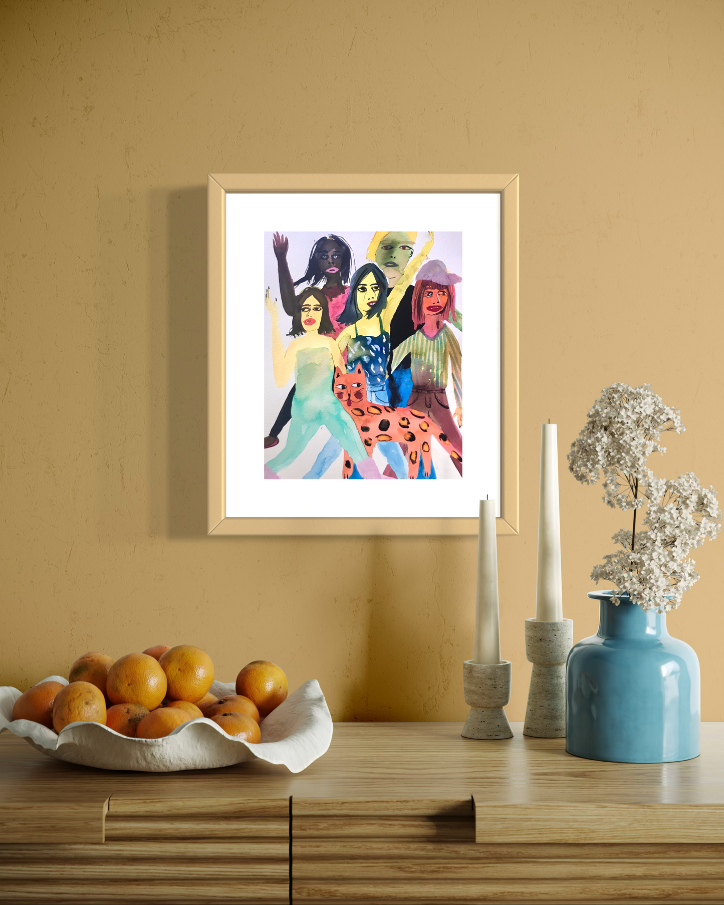 ALL THOSE PEOPLE WALKING FINAL  Framed & Mounted Print