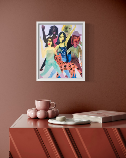 ALL THOSE PEOPLE WALKING FINAL  Framed Print