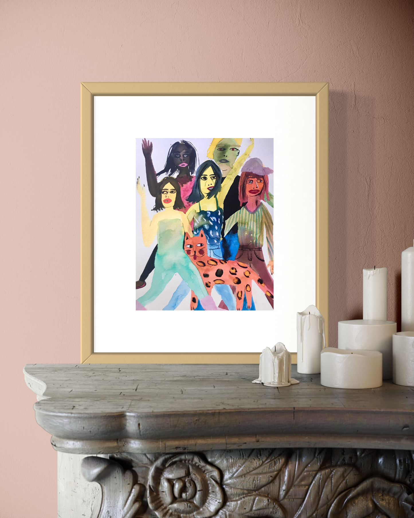 ALL THOSE PEOPLE WALKING FINAL  Framed & Mounted Print