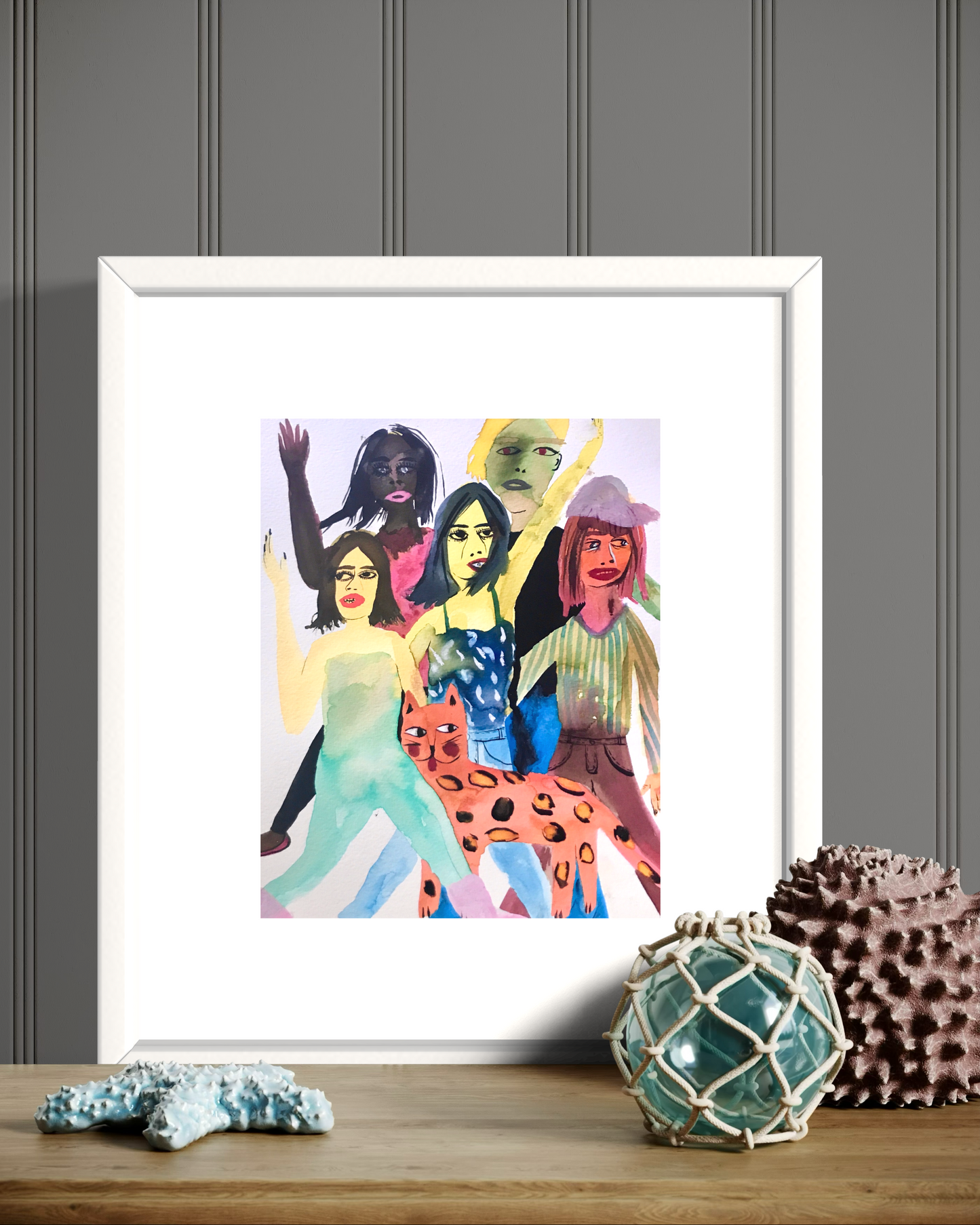 ALL THOSE PEOPLE WALKING FINAL  Framed & Mounted Print